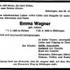 Lehrer Emma 1905-1982 Todesanzeige